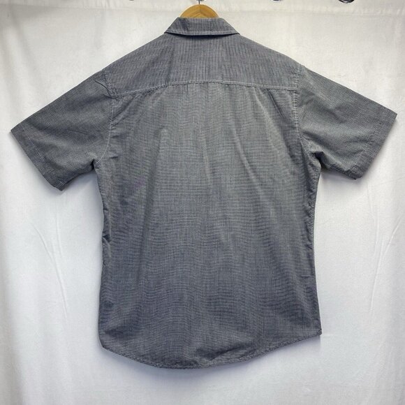 ECKO UNLTD Collar Button-Up Short Sleeve Shirt Men XL Gray Stripes Front Pockets - Picture 4 of 14